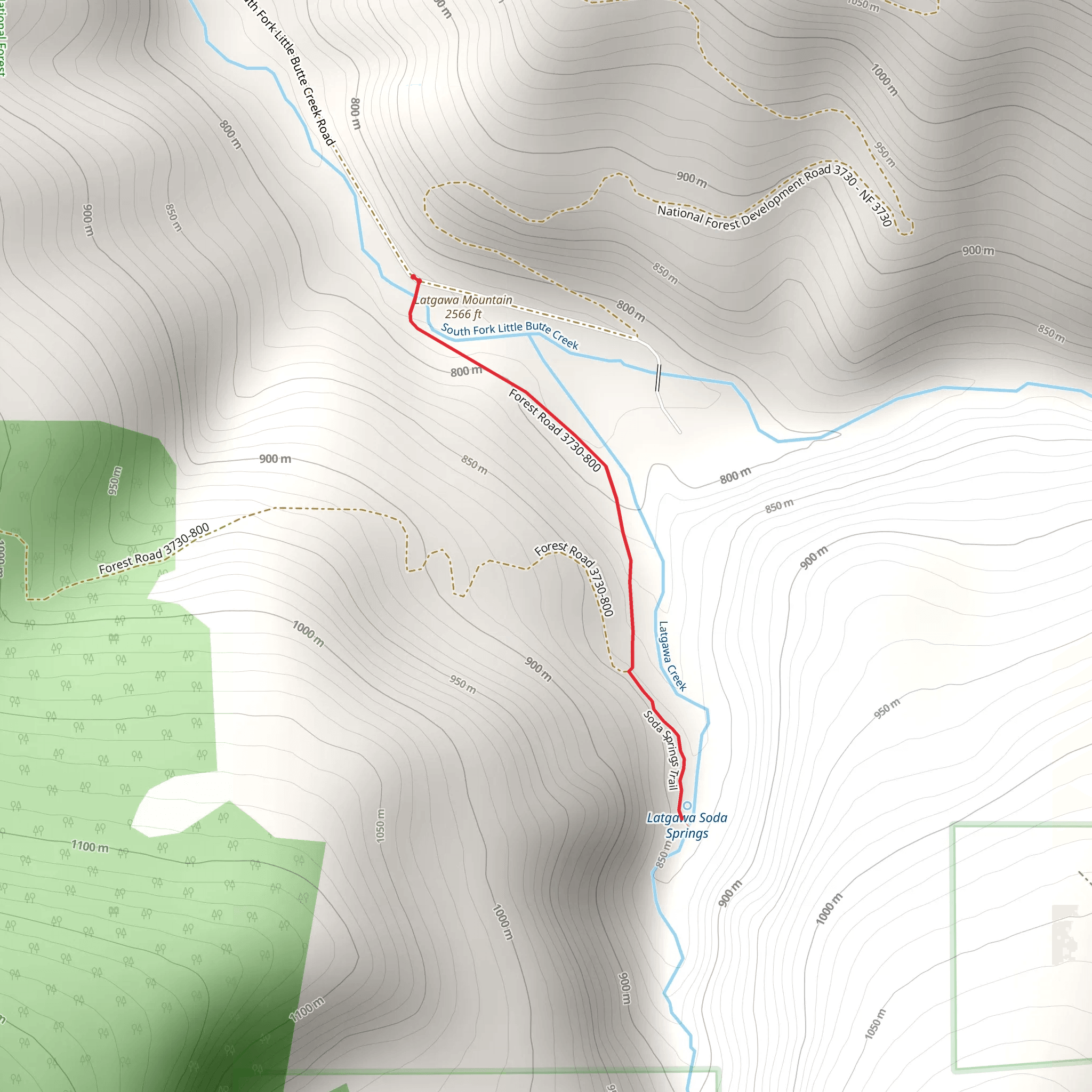 Latgawa Mountain and Latgawa Creek Walk mobile static map
