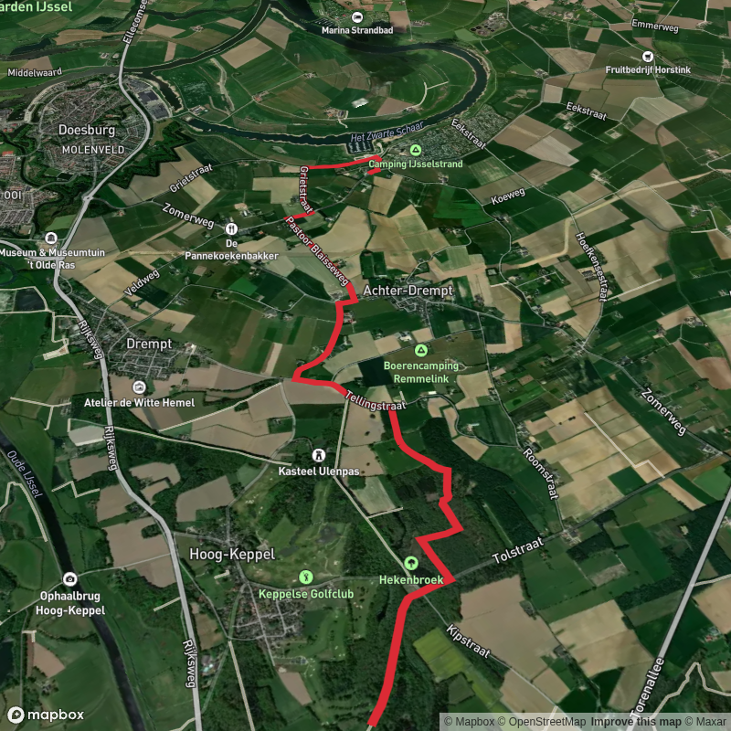 De Reuze to Ijsselhoeve via Het Hekenbroek and Oude Zutphense Weg