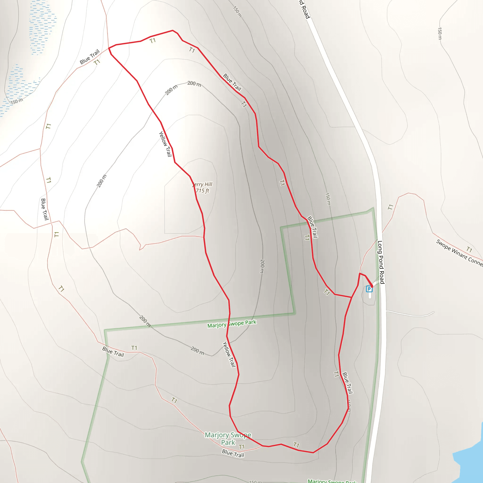 Jerry Hill via Blue Trail mobile static map