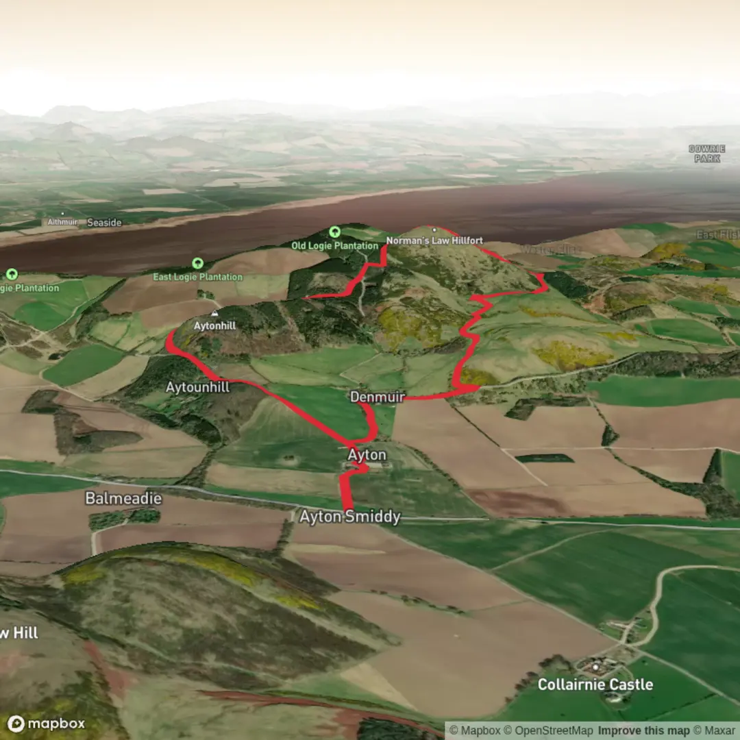 An image depicting the trail Norman's Law and Broom Hill Loop and its surrounding area.