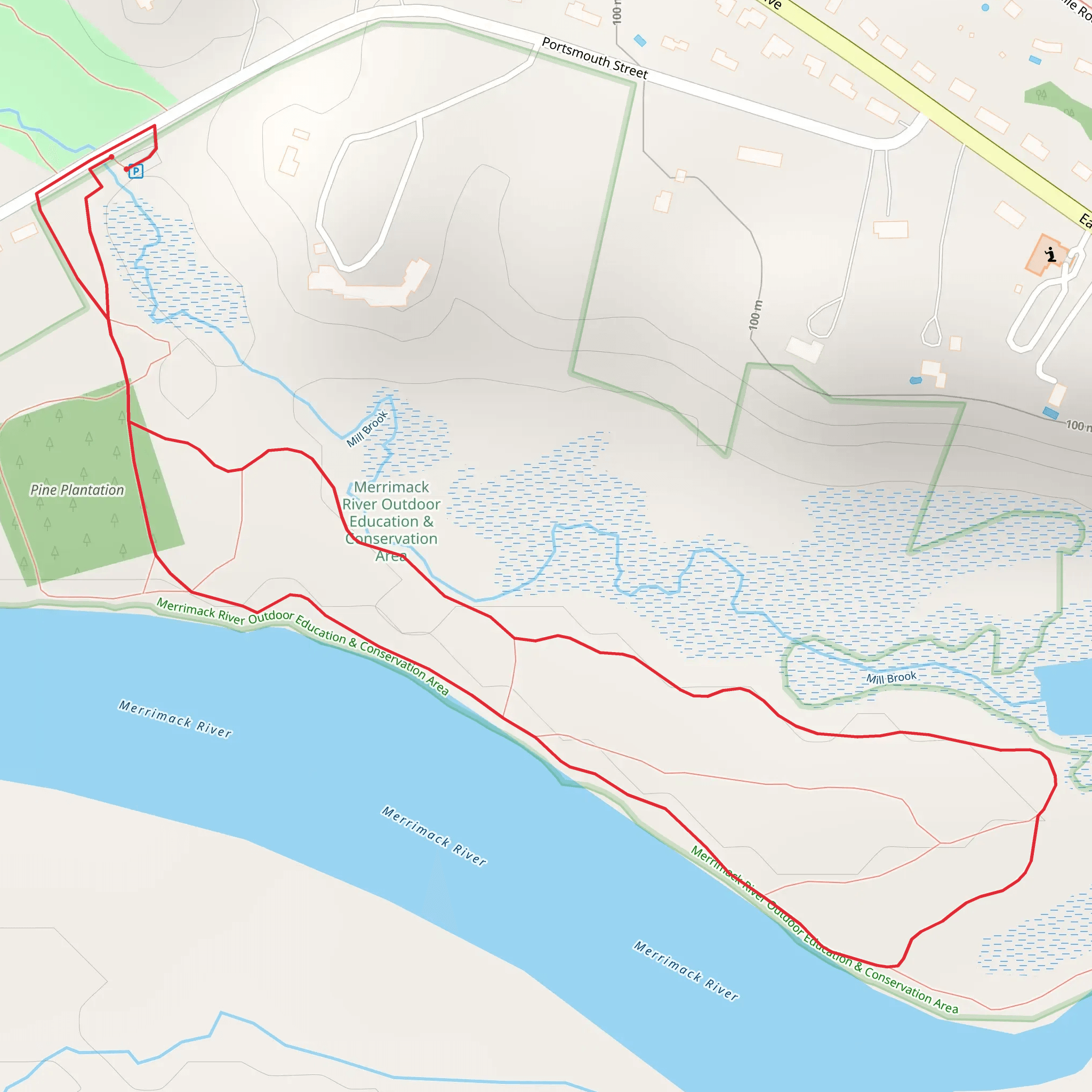 Mill Brook mobile static map