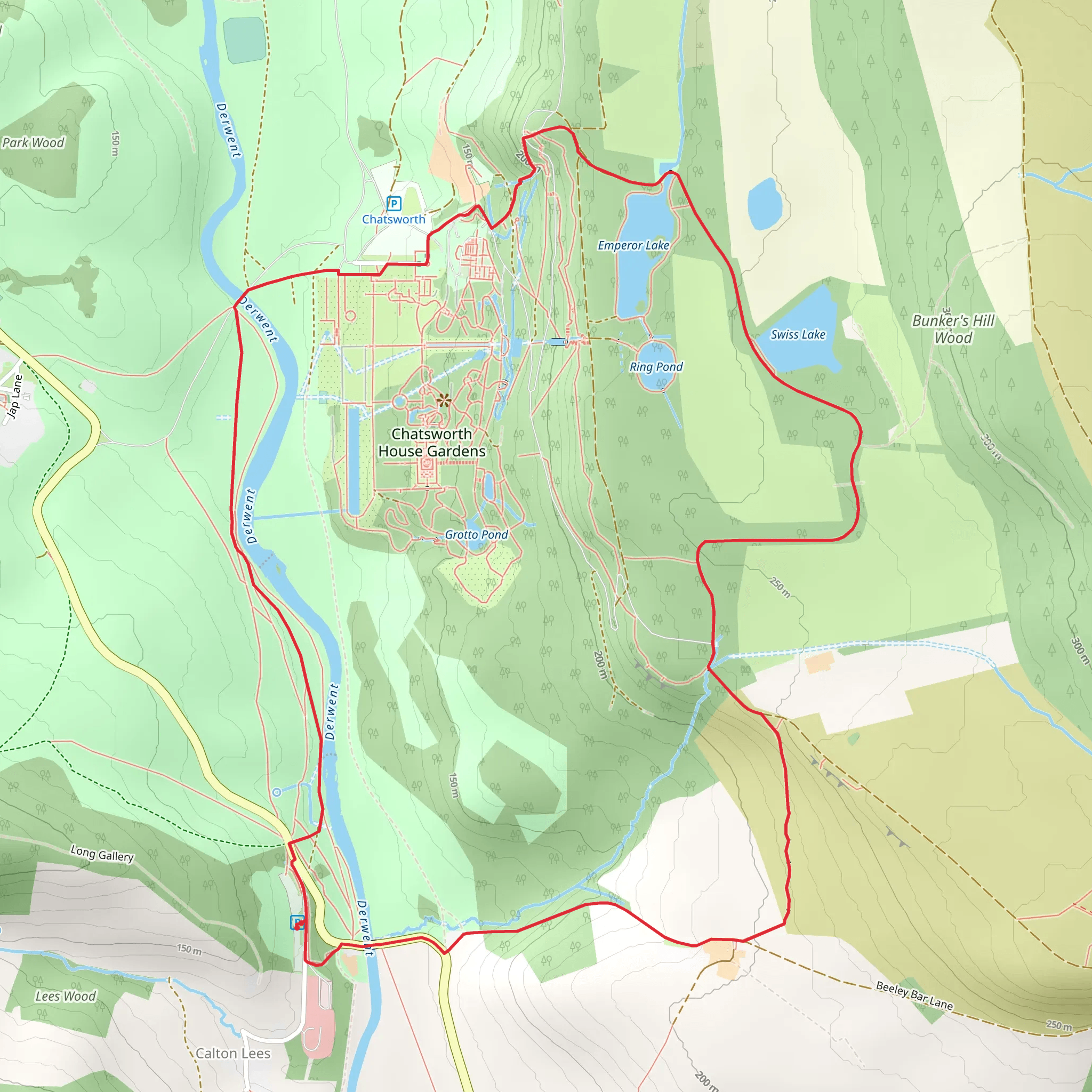 Emperor Lake and River Derwent mobile static map