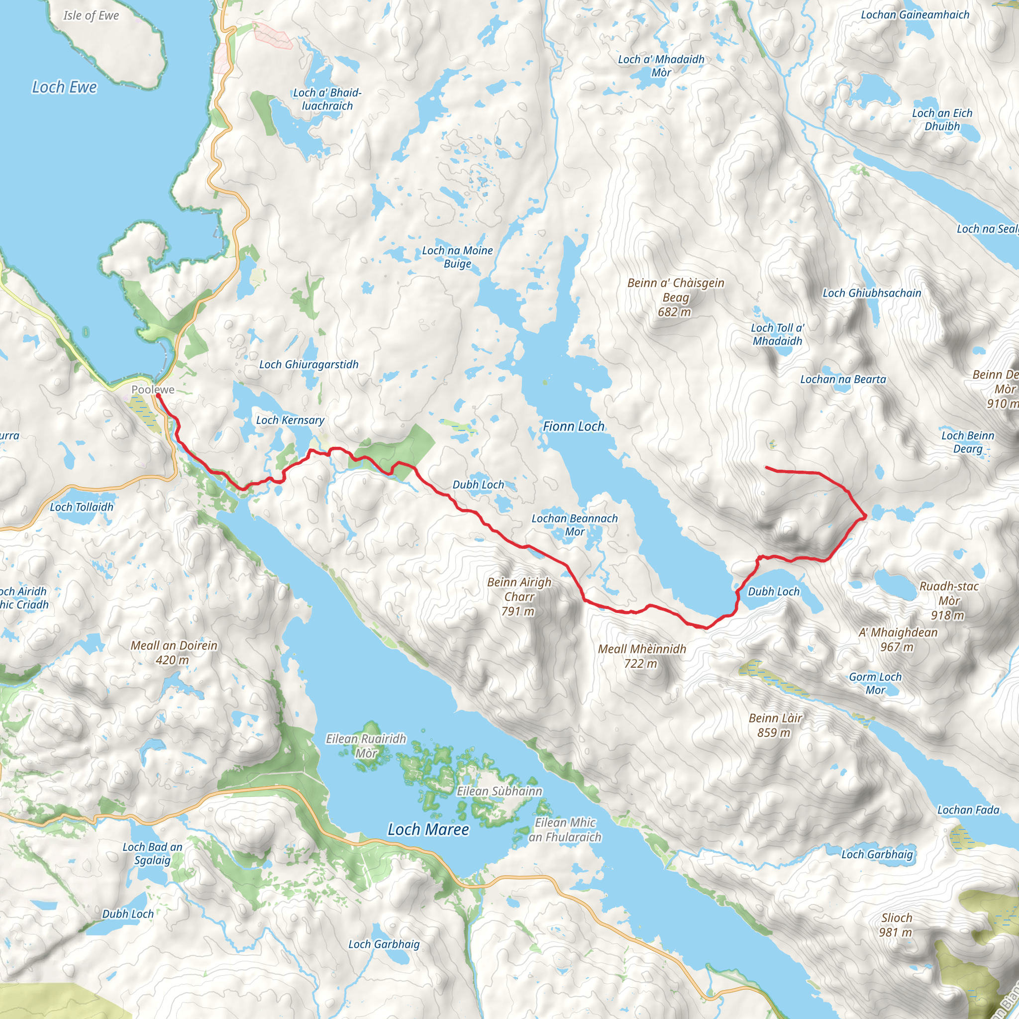 Beinn a' Chaisgein Mòr mobile static map
