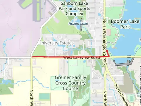 Walk beside West Lakeview Road - Boomer Lake