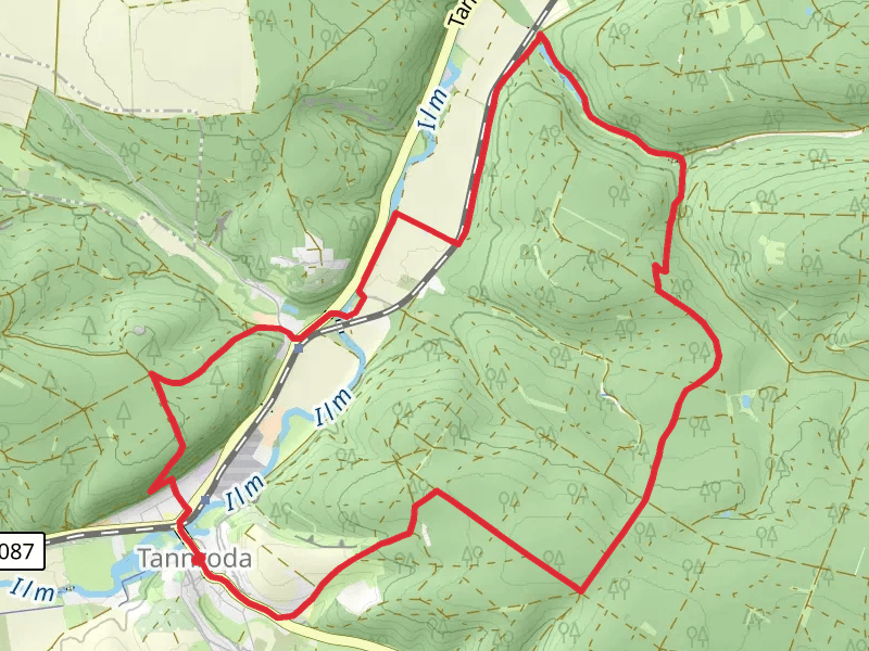 Heinrich Schuetz Weg and Kranich Rundwanderweg Loop
