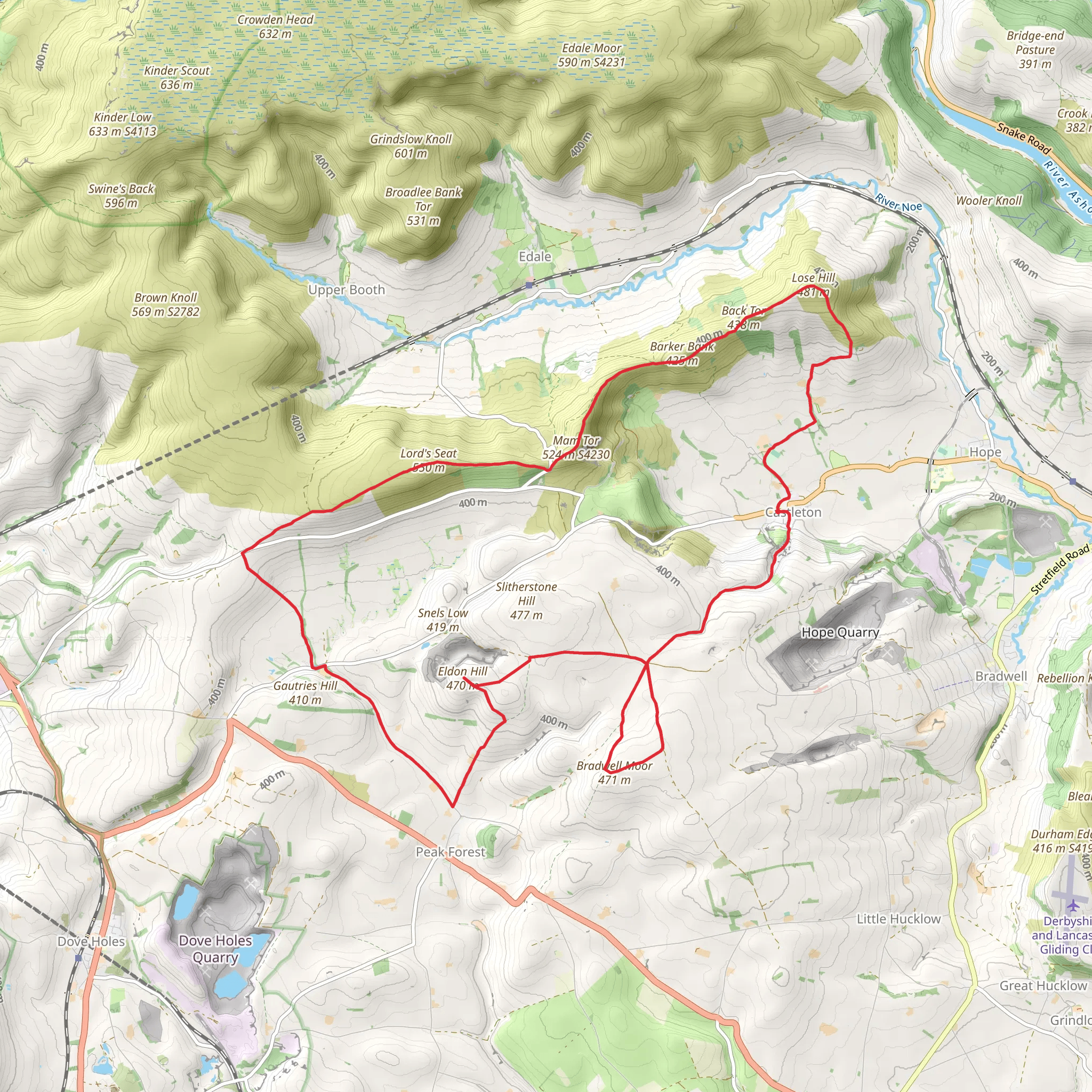 Peak Bagging PD - 20 The Great Ridge mobile static map
