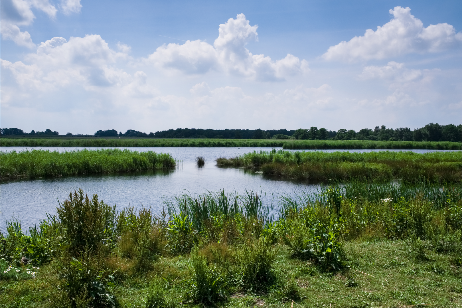An image depicting the trail Binnenhof to Kerkweg via Boonspolder and Giethoornsche Meer and its surrounding area.