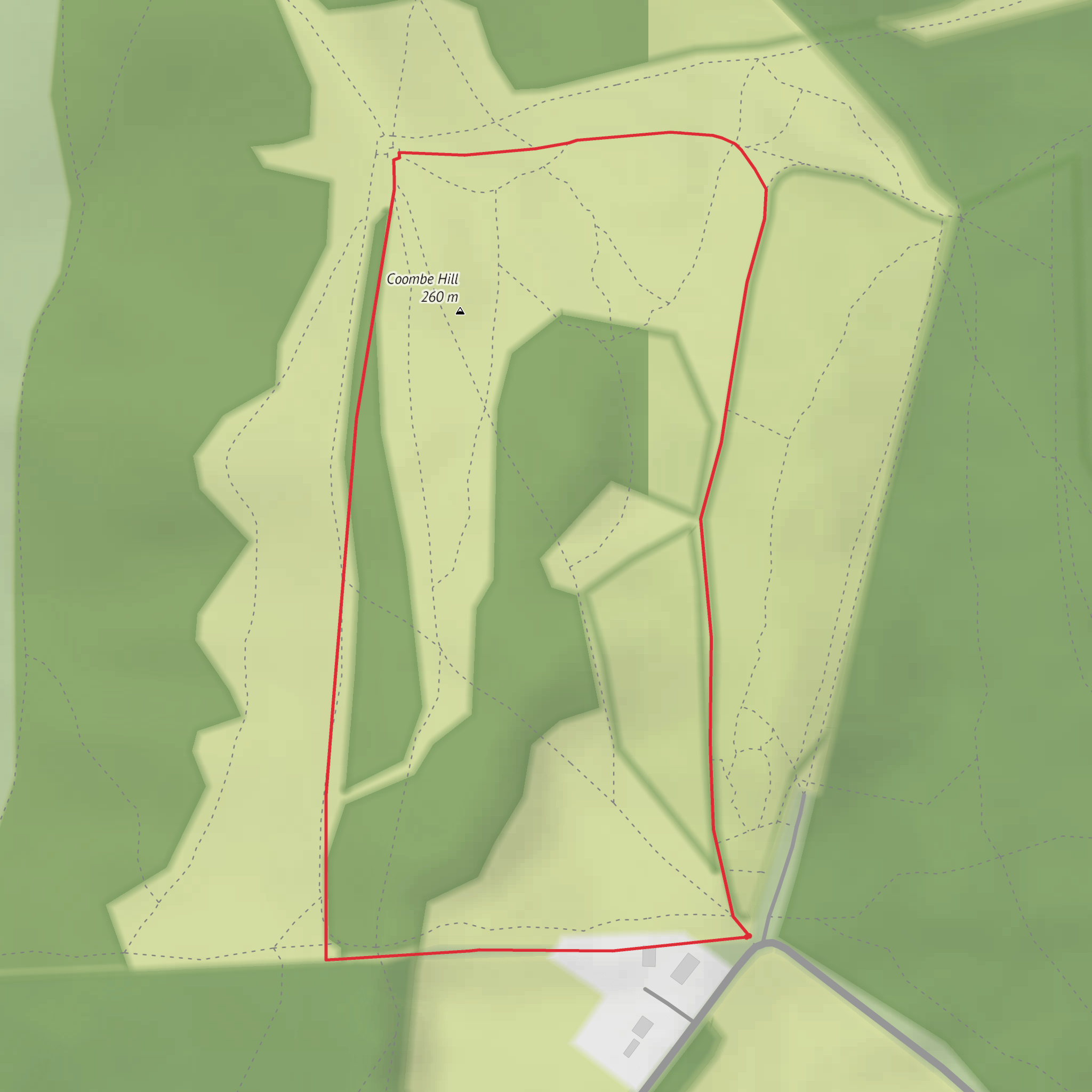 Coombe Hill and Monument Loop mobile static map