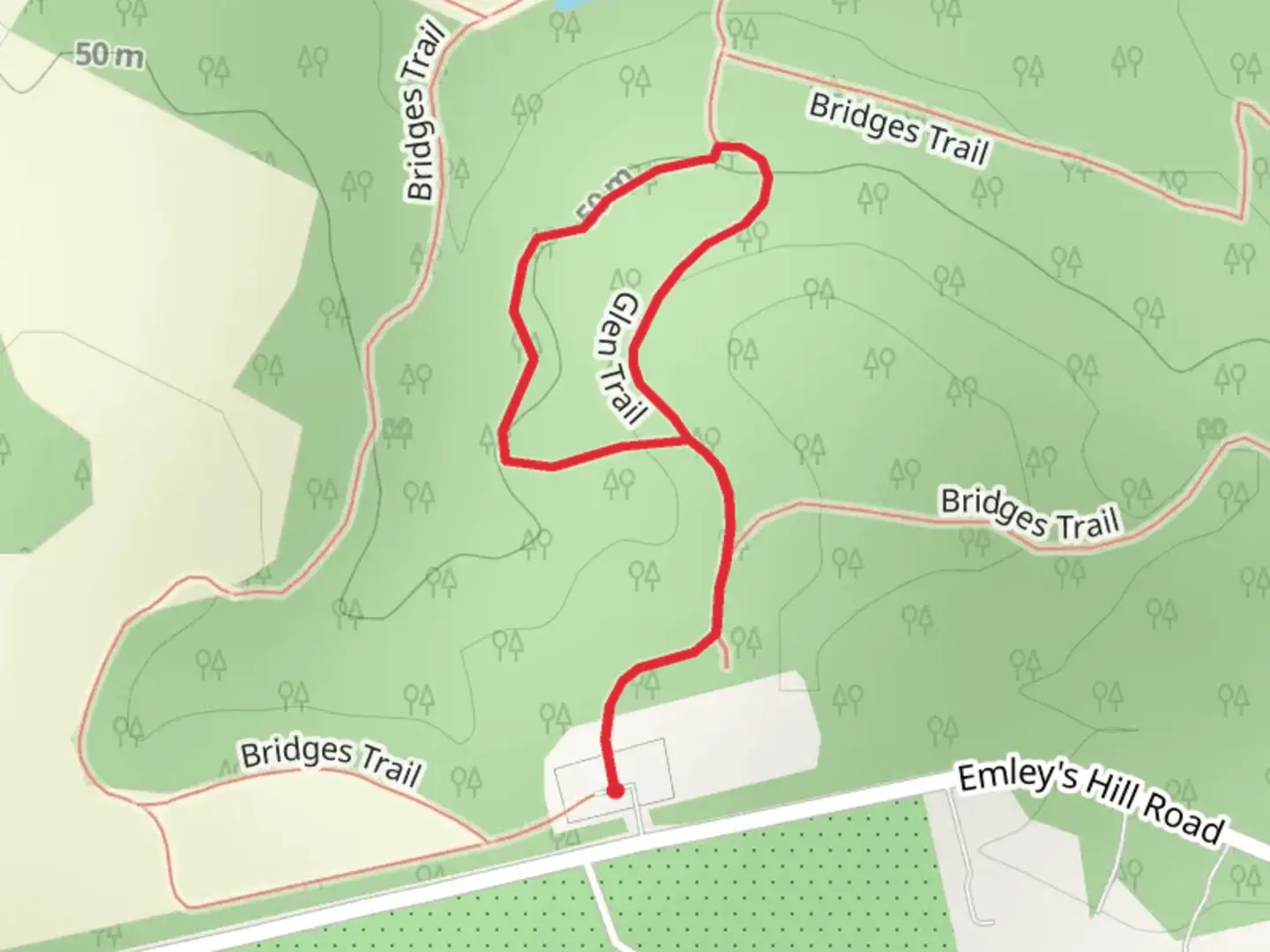 An image depicting the trail Glen Loop Trail and its surrounding area.