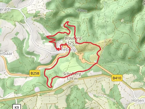 Virneburg, Langheck, Schafberg and Brauberg Loop