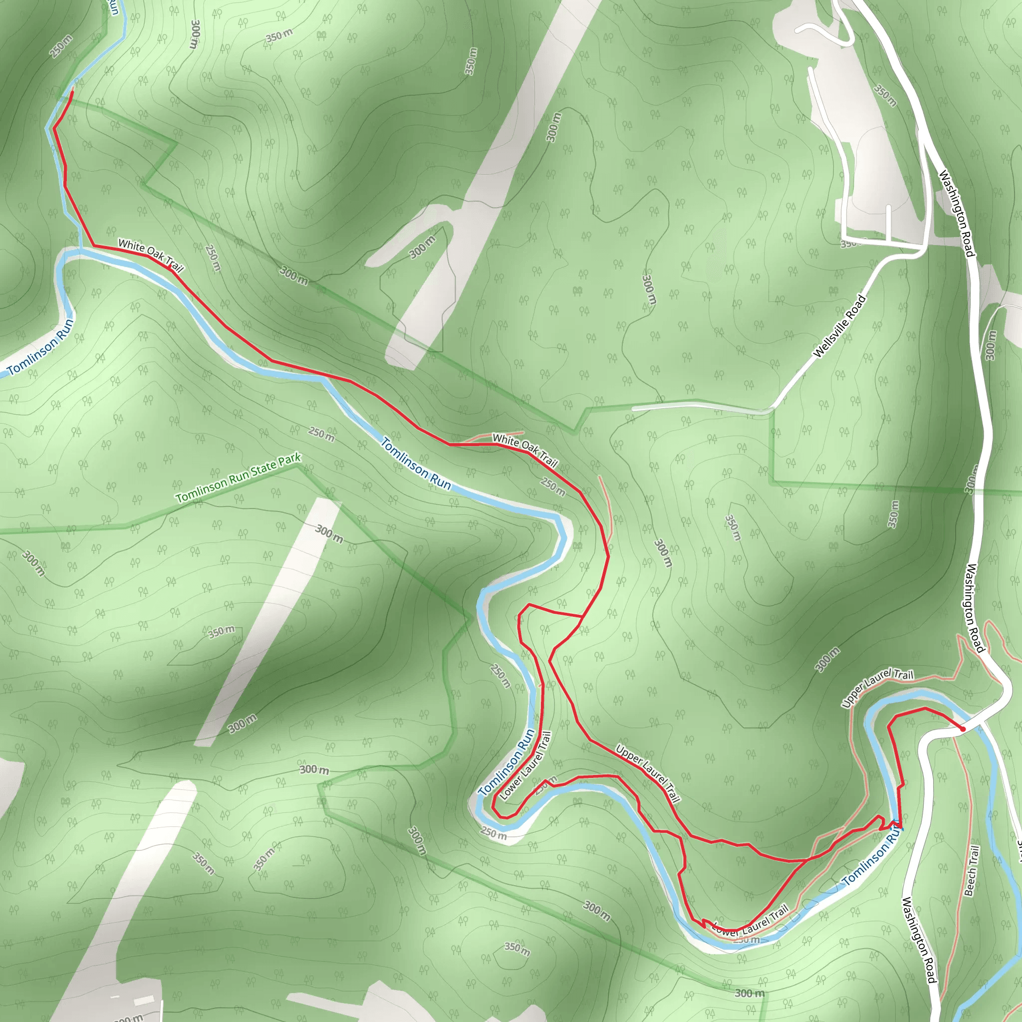 Upper and Lower Laurel Trail mobile static map