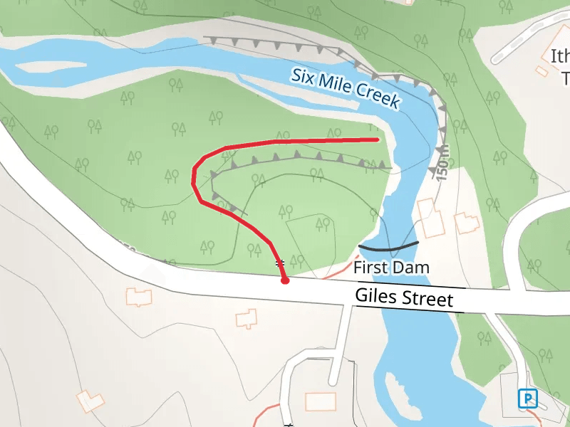 Six Mile Creek from Giles Street