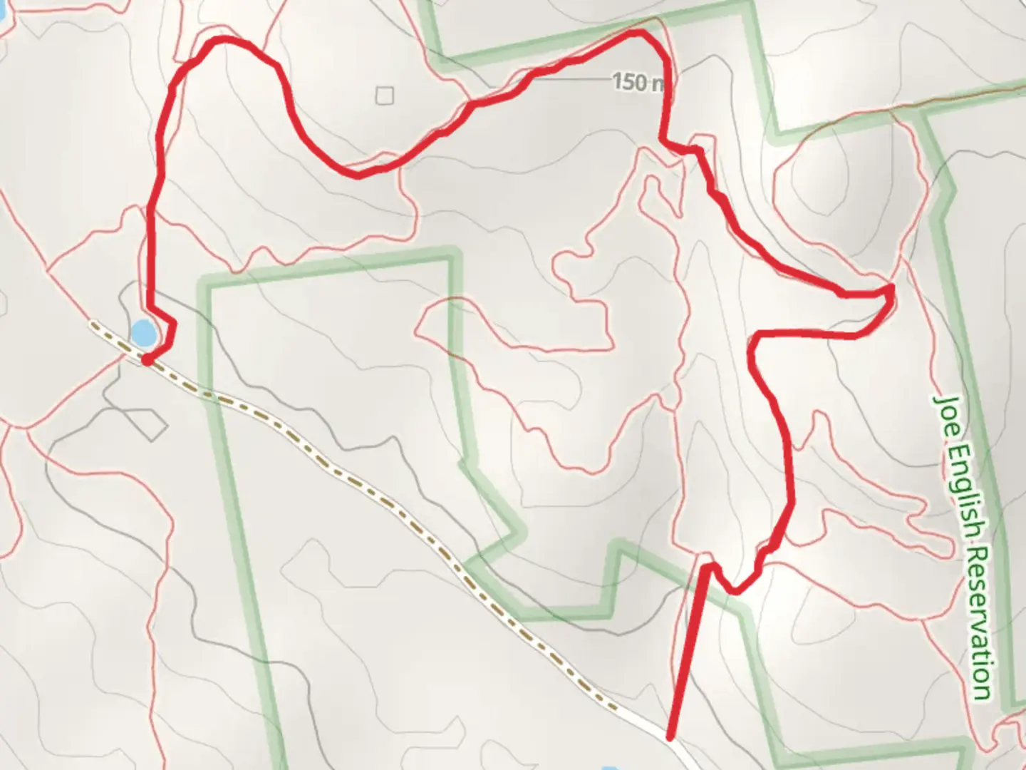An image depicting the trail Plumb Memorial Forest and its surrounding area.