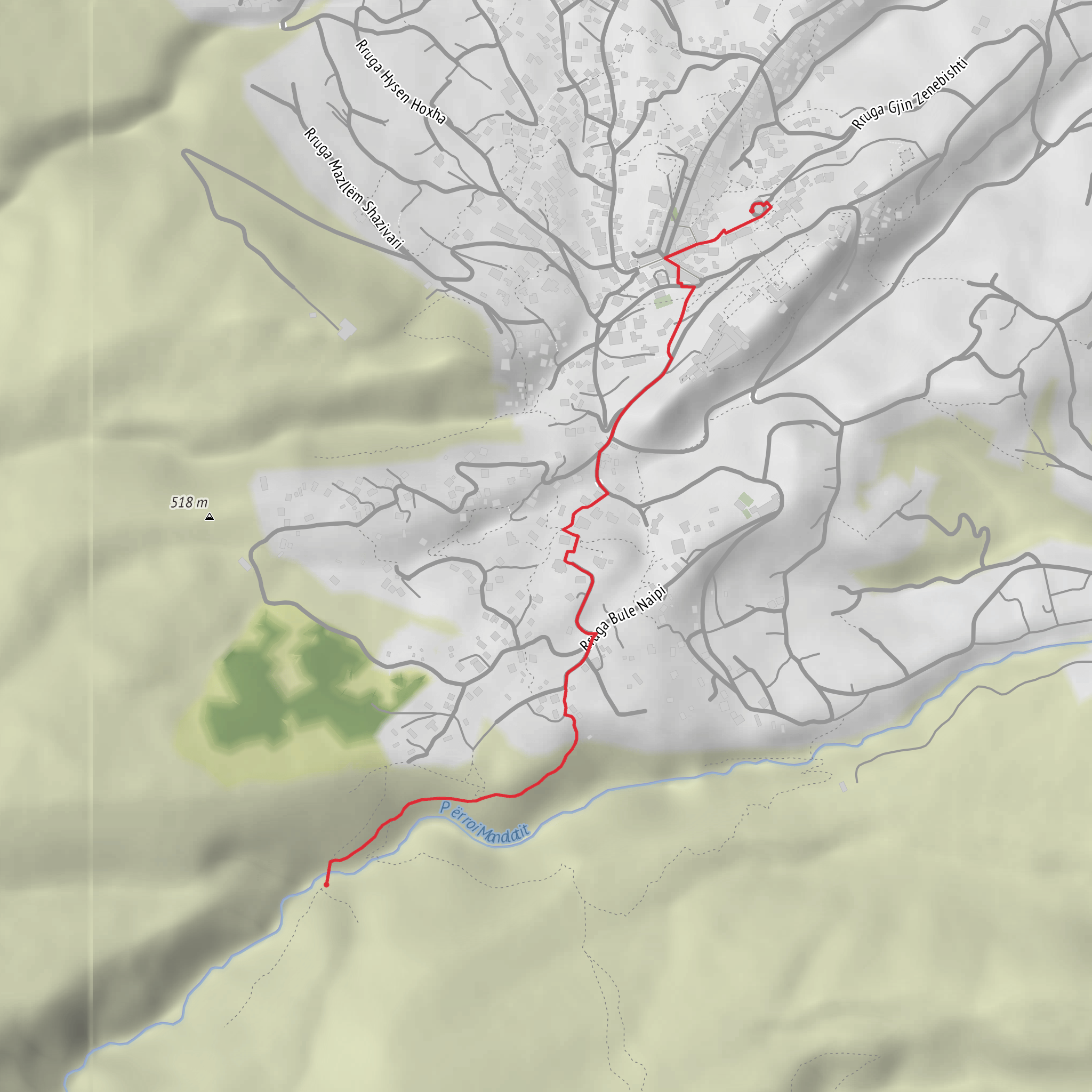 Old Town Square to Ali Pasha Bridge mobile static map