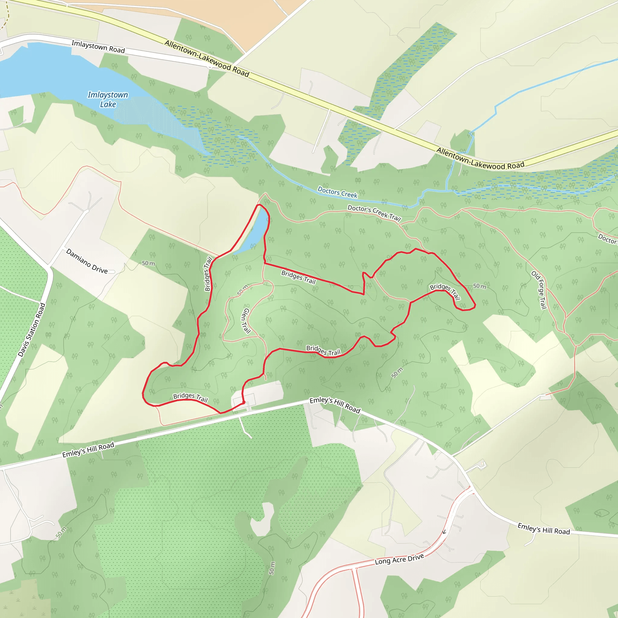 Bridges Loop Trail mobile static map