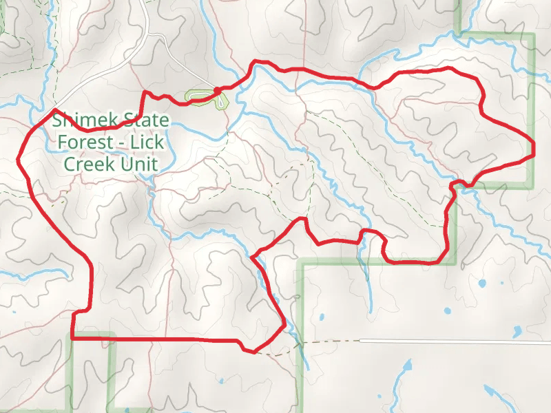 Loop around Lick Creek