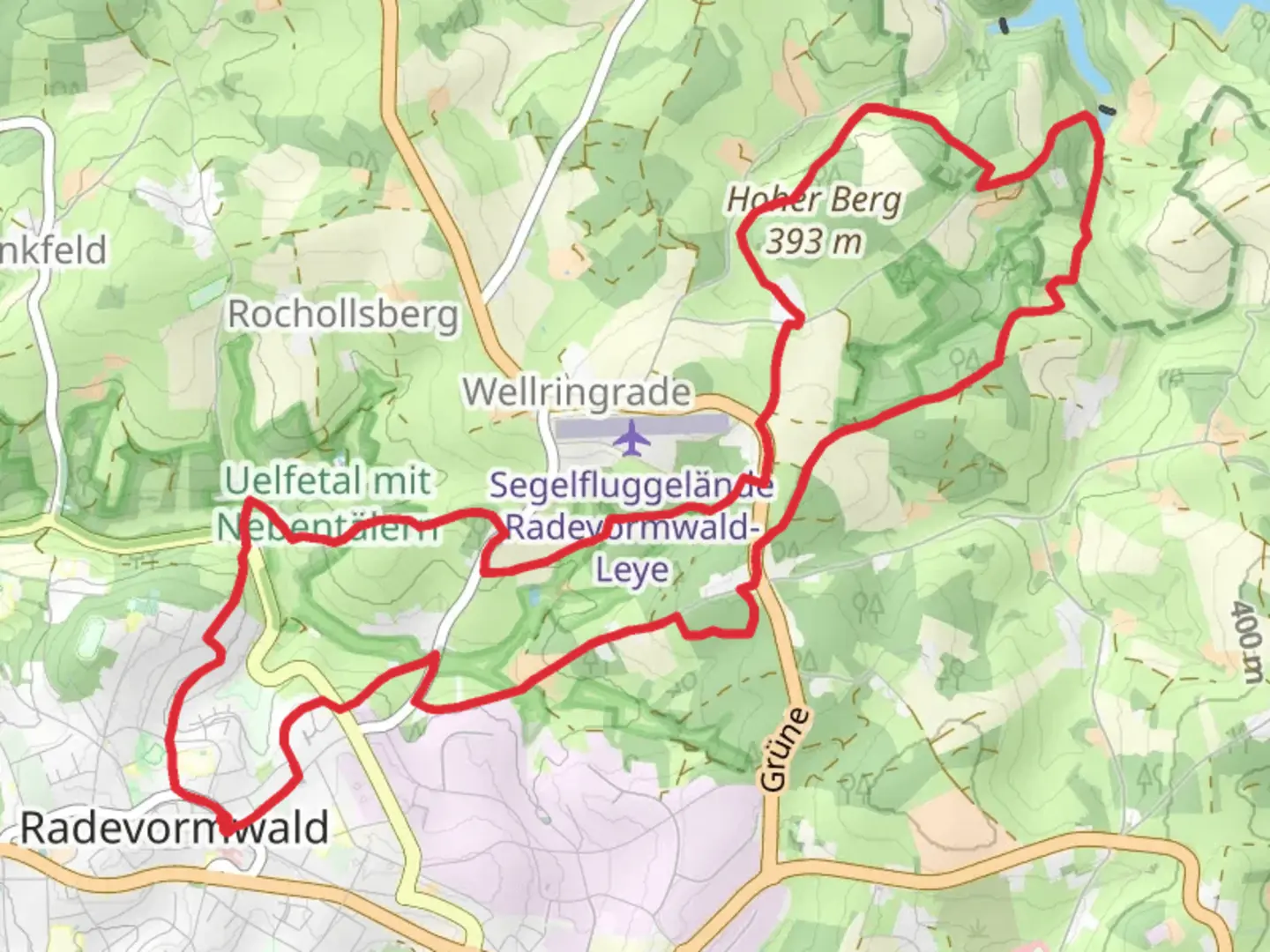 An image depicting the trail Lifeness Rundweg Loop and its surrounding area.