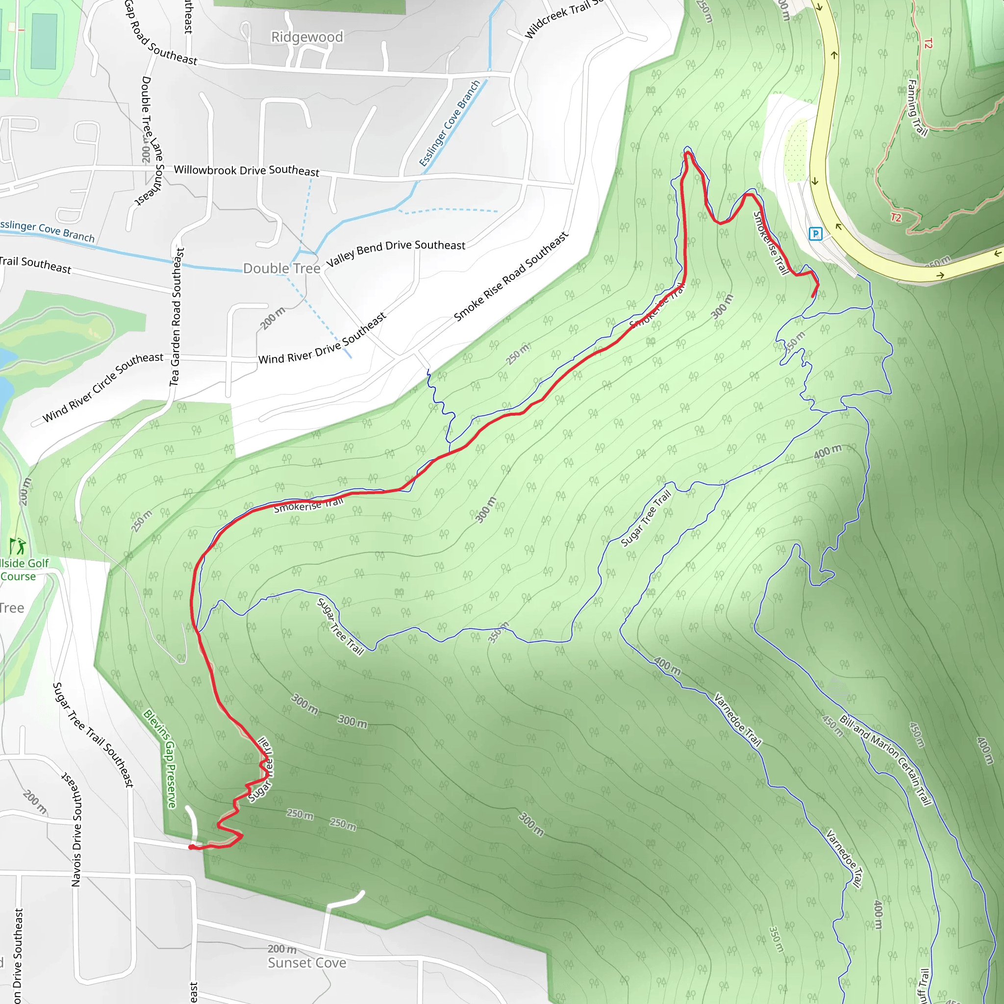Smokerise Trail mobile static map