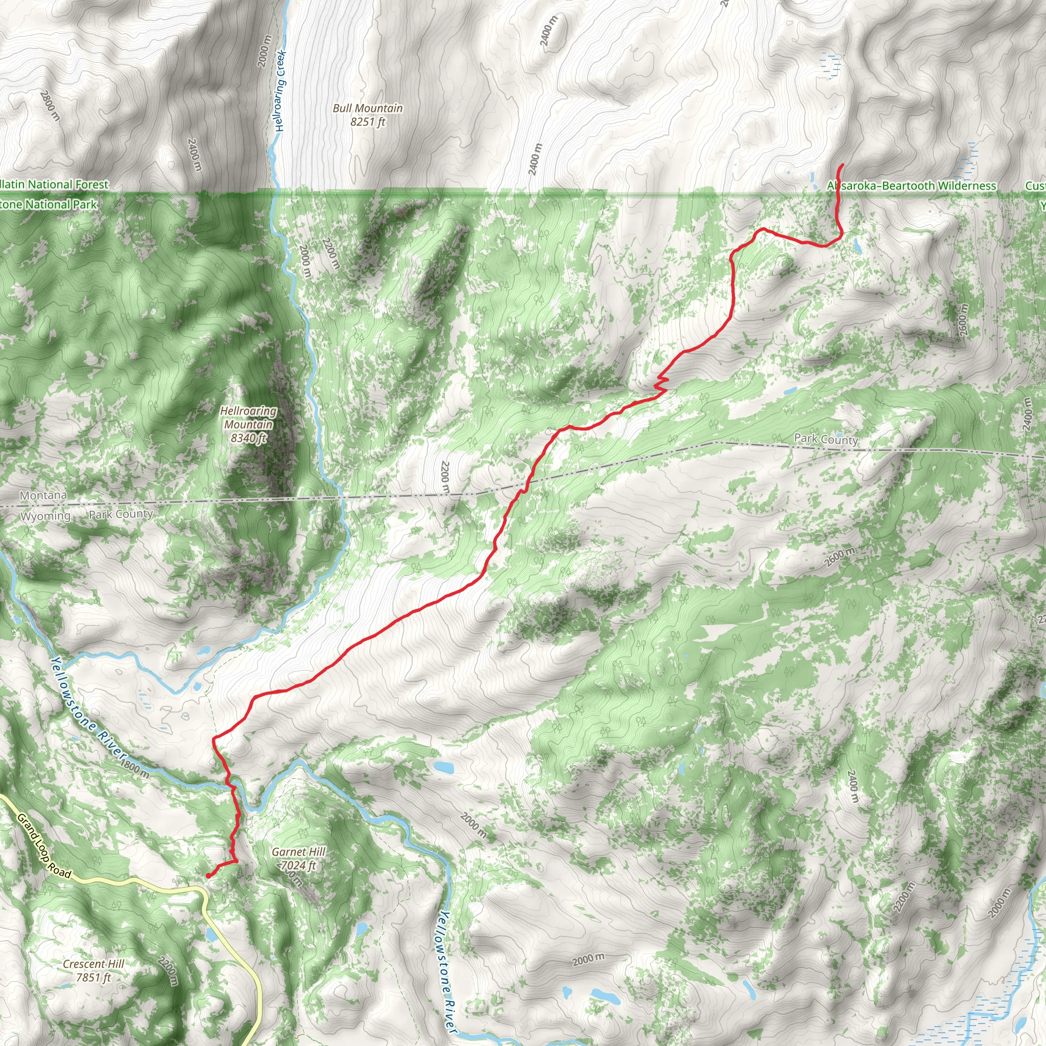 Buffalo Plateau Trail mobile static map