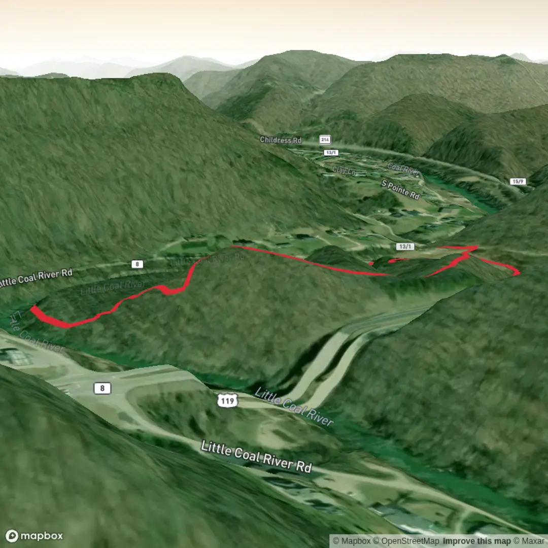 An image depicting the trail Orange Triangle Trail and its surrounding area.
