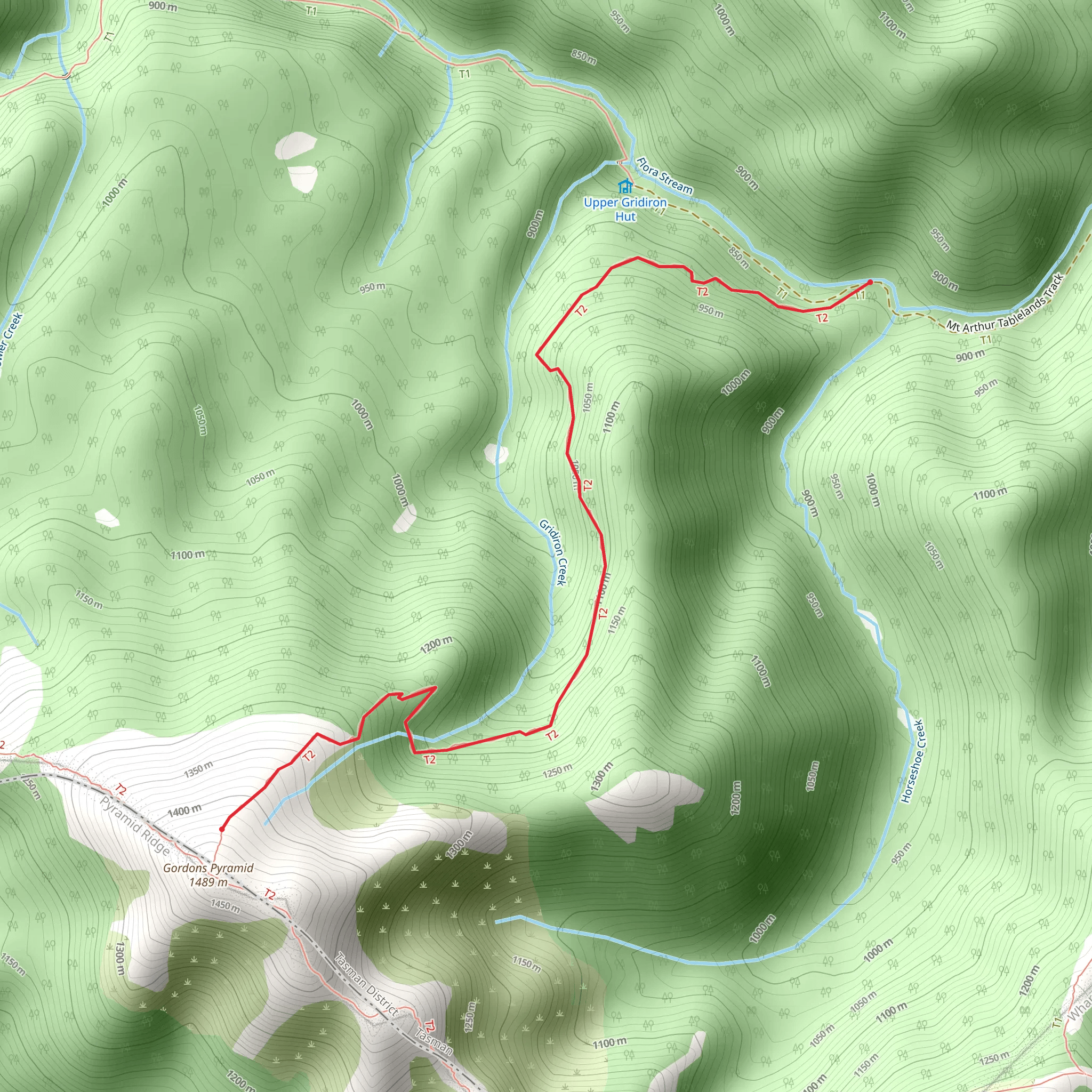 Cloustons Mine Track mobile static map