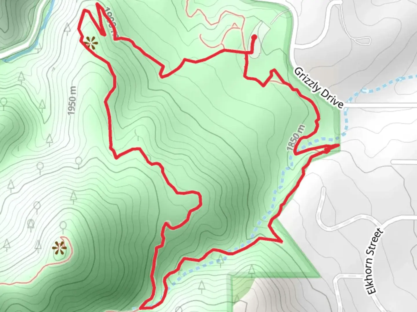 An image depicting the trail Meadowlark Loop Trail and its surrounding area.