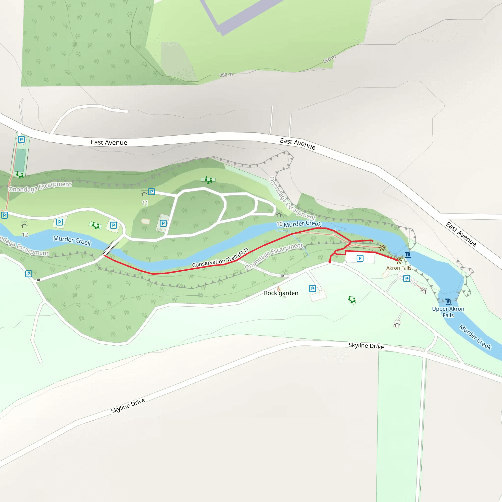 Murder Creek via Conservation Trail mobile static map