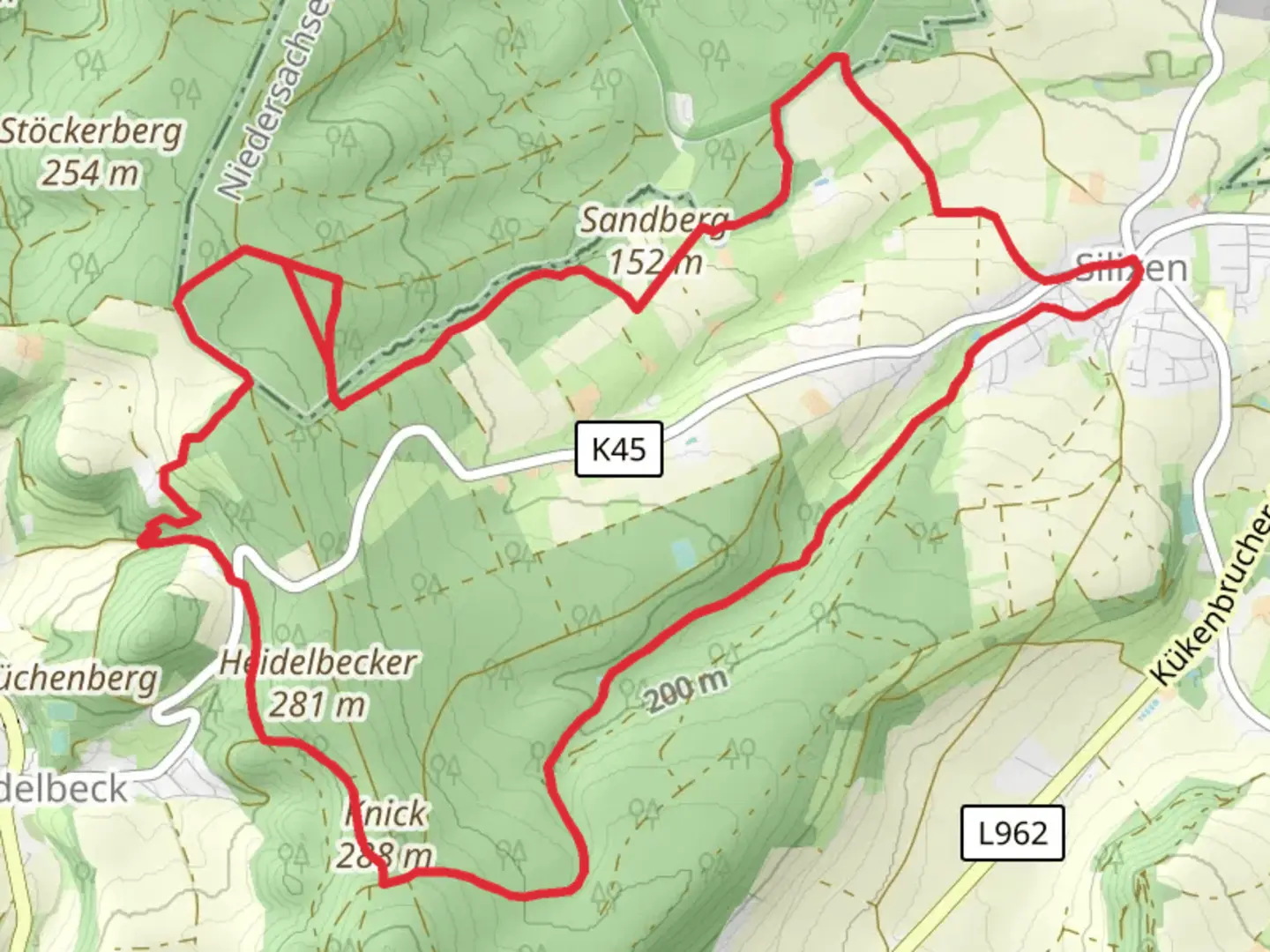 An image depicting the trail Wilddiebs Route and its surrounding area.