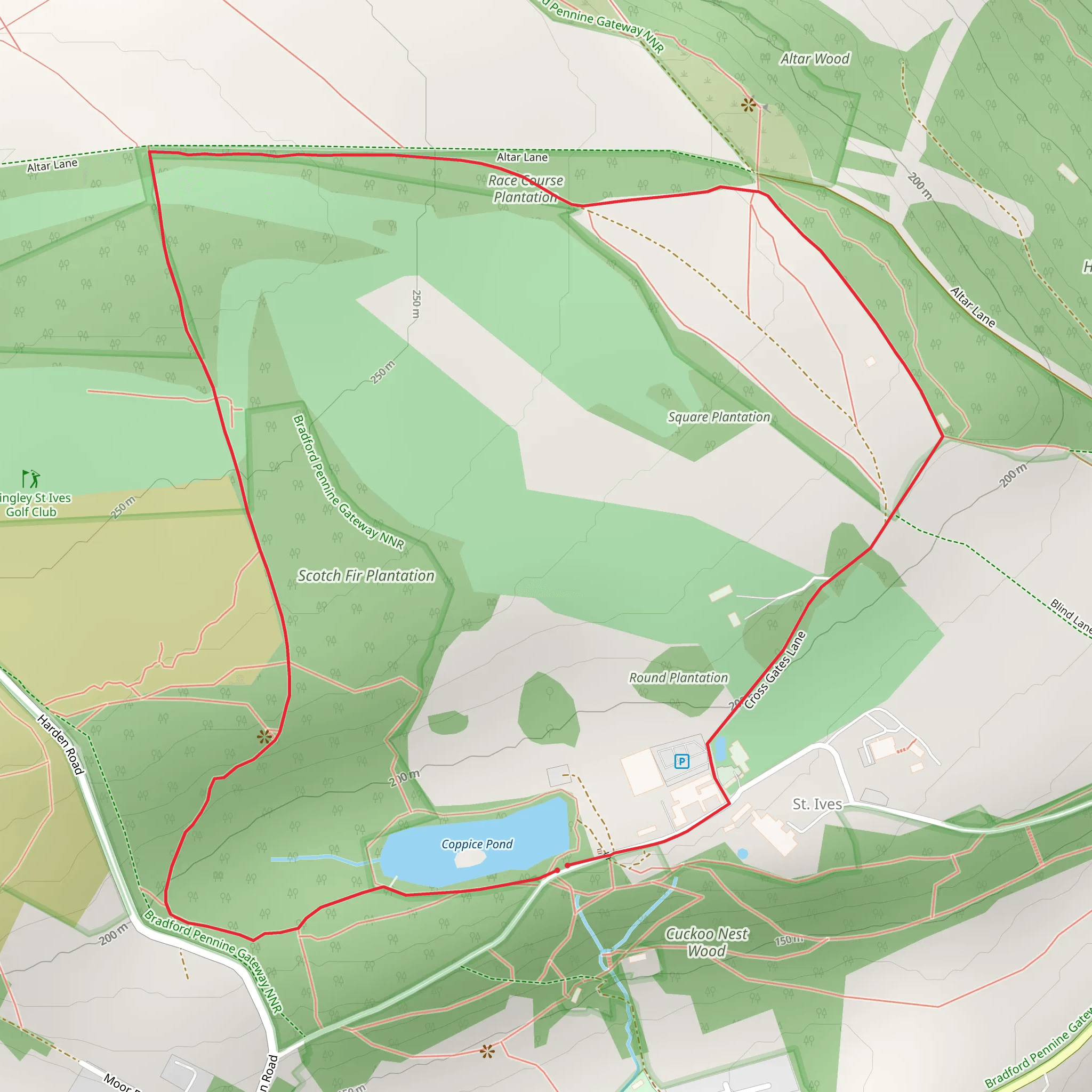 St Ives Estate and Plantation Loop mobile static map