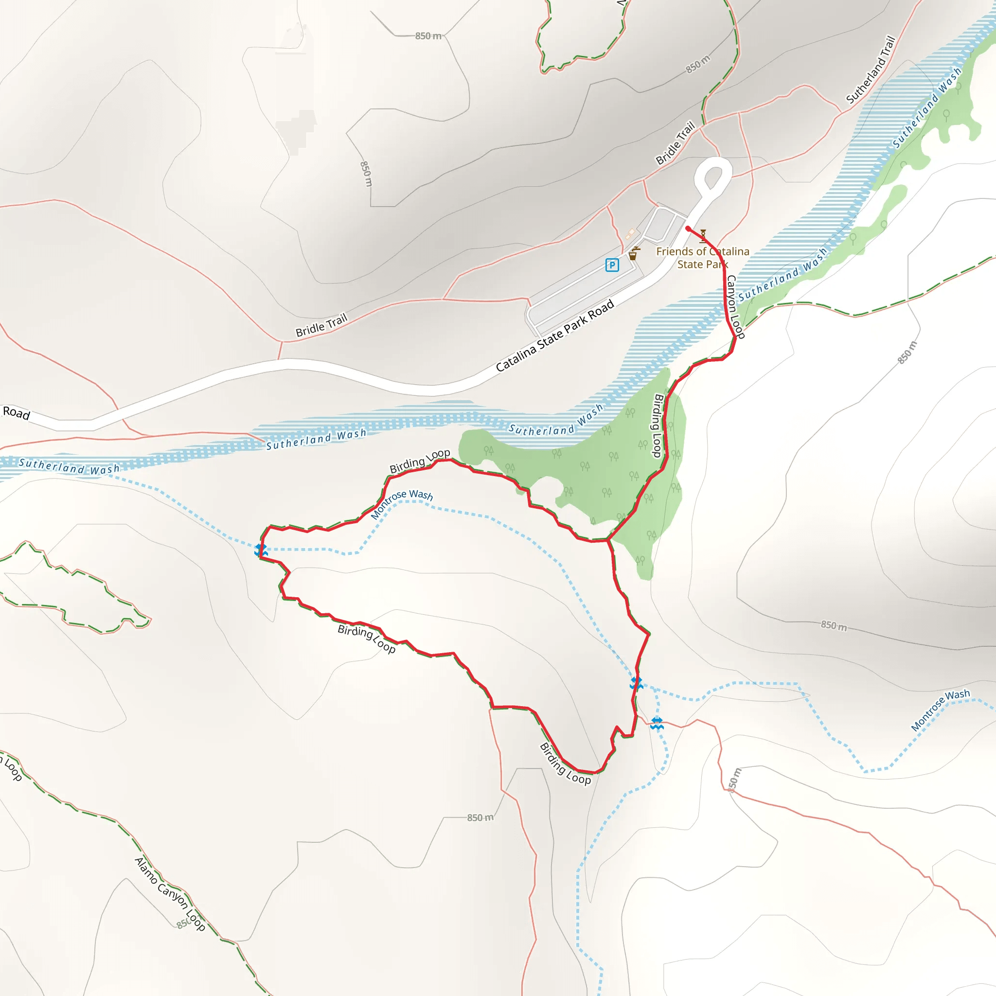 Birding Loop Trail mobile static map