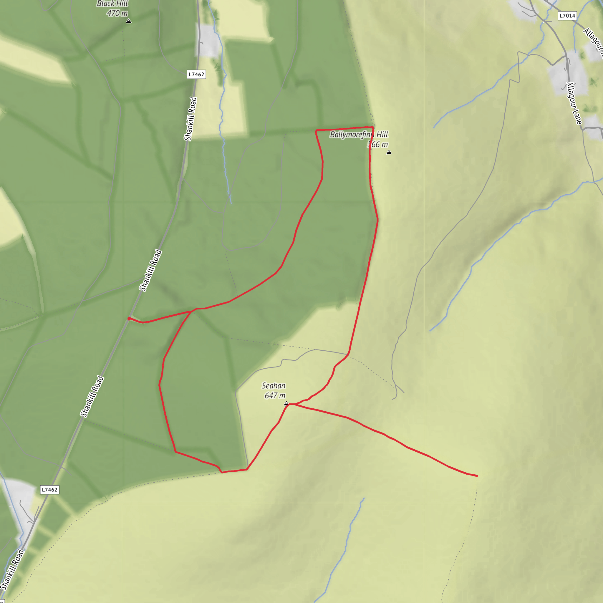 Seahan and Corrig Circular Walk mobile static map