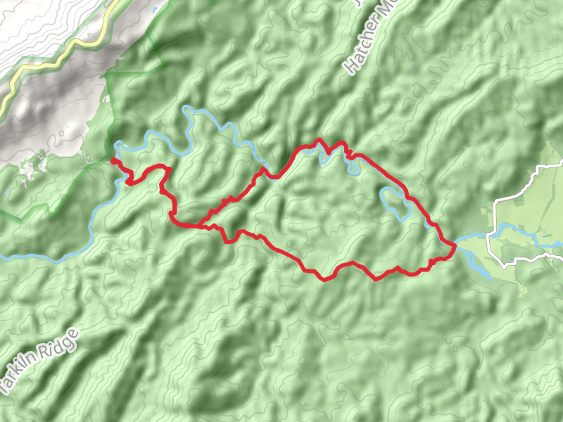 Rabbit Creek, Abrams Falls and Hannah Mountain Loop Trail via Scott Gap