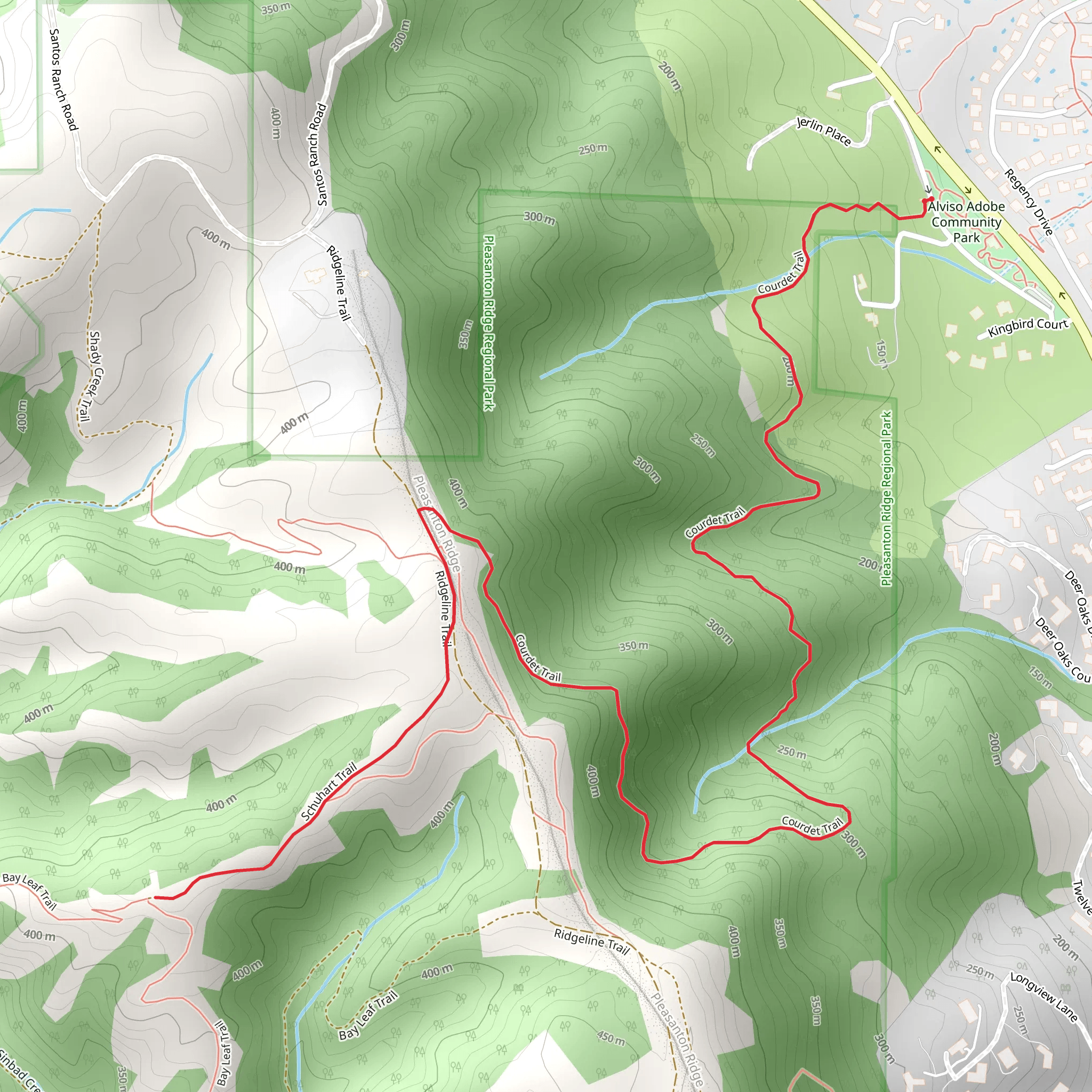 Courdet and Schuhart Trail mobile static map
