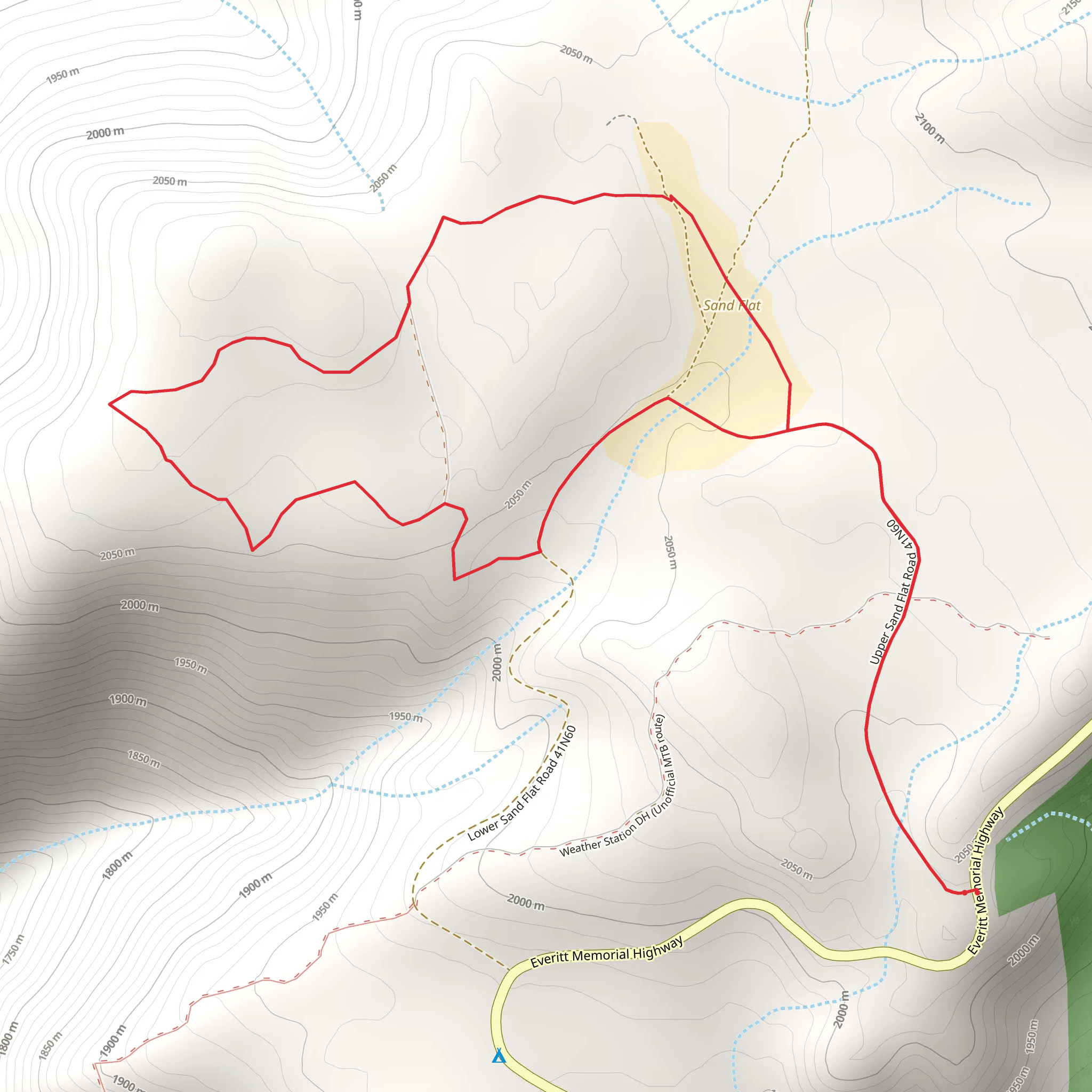 Overlook Loop - Sand Flat Winter Trails mobile static map
