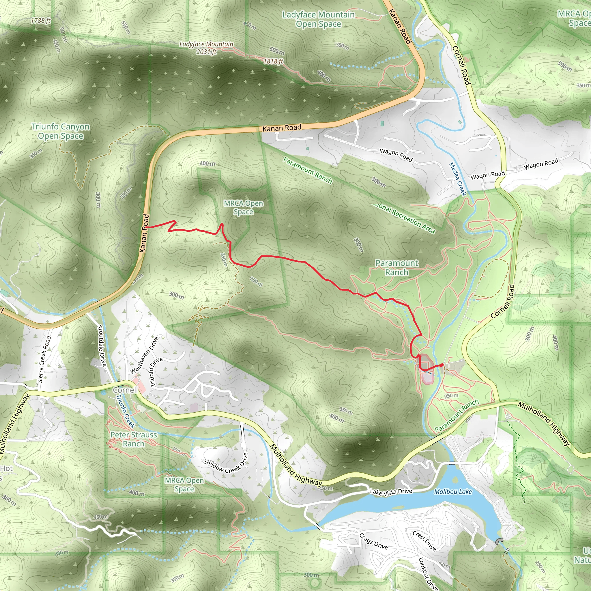 Paramount Ranch Road mobile static map