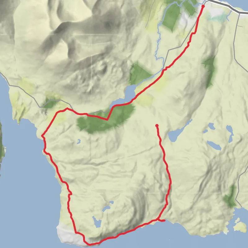 Hike from Highland mobile static map