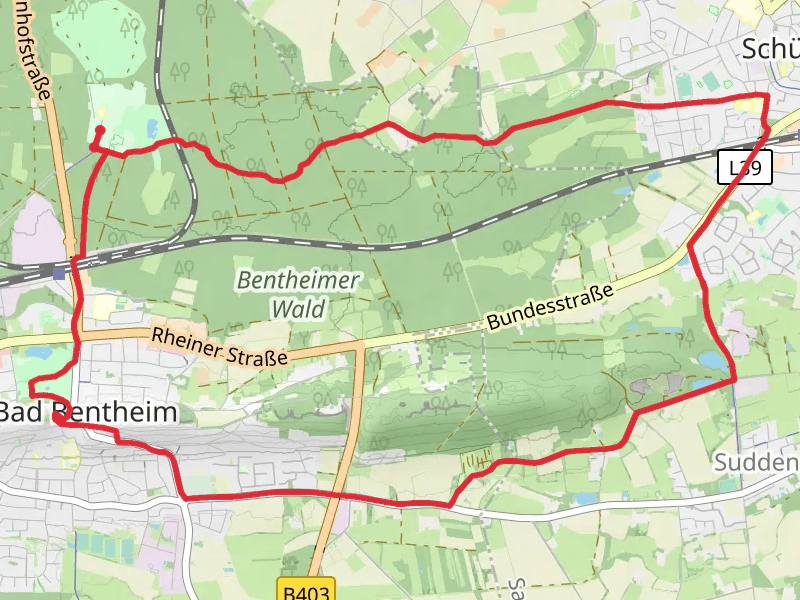 Bentheimer Wald Loop via Schlosspark