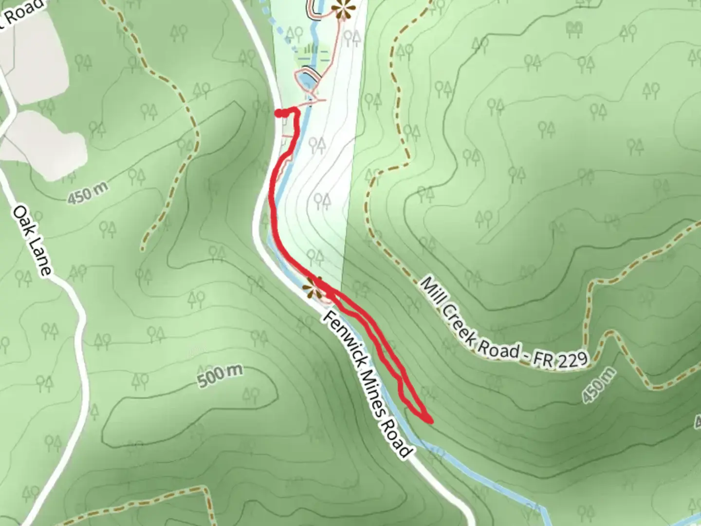 An image depicting the trail Fenwick Nature Trail and its surrounding area.