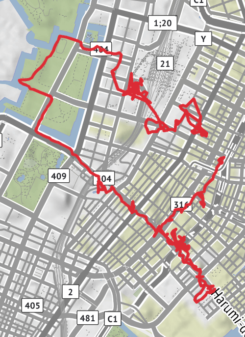 Chuo Ward Walking mobile static map