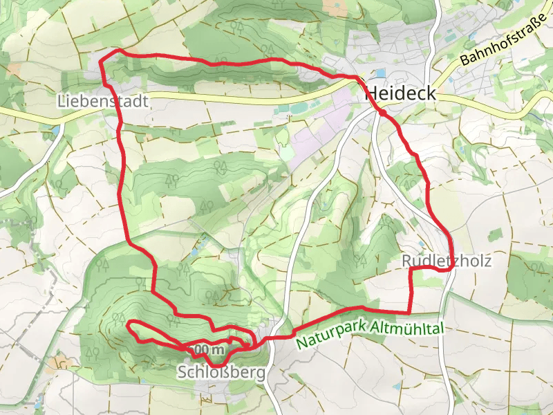 Rundwanderweg Heideck mobile static map