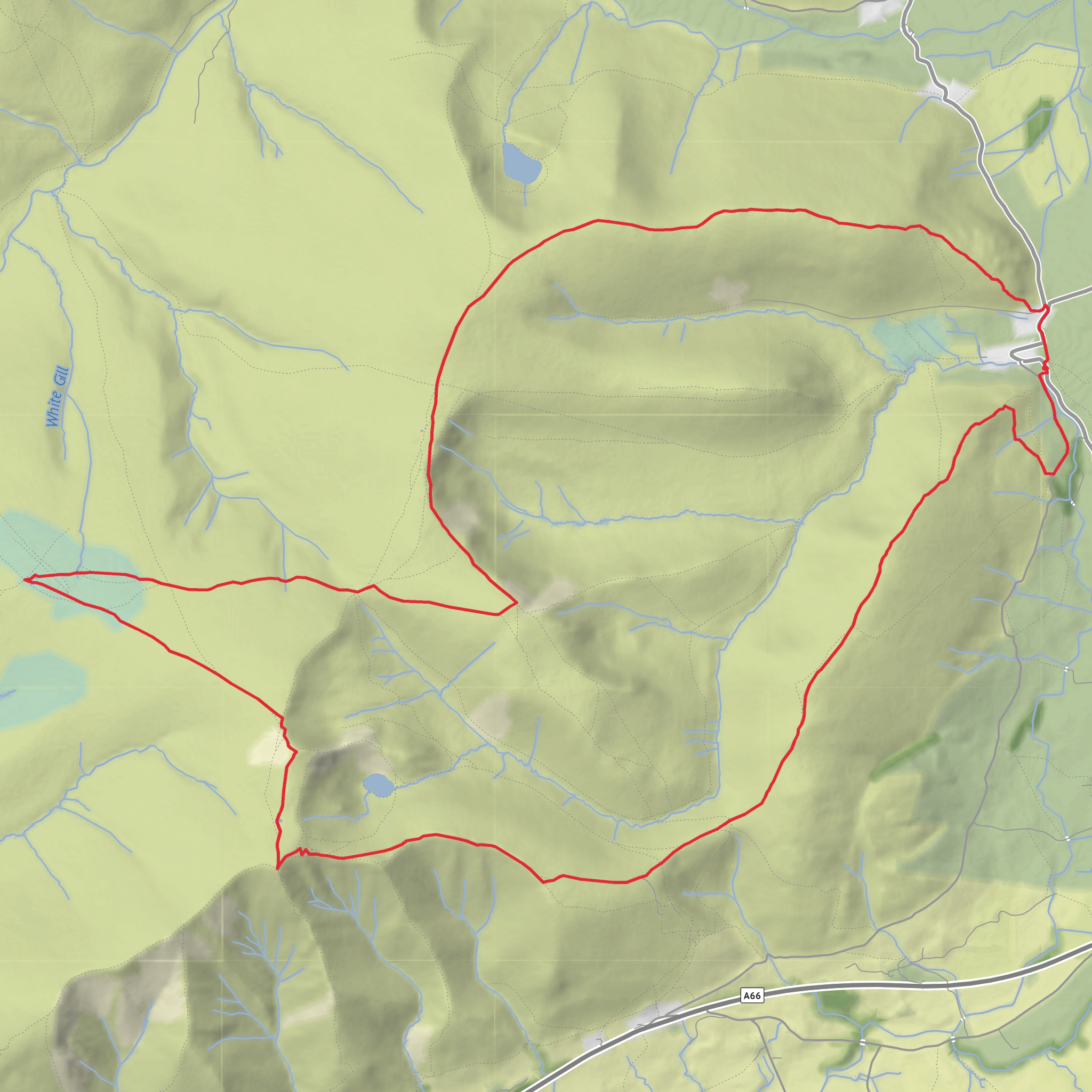 Blencathra and Bowscale Fell Loop mobile static map