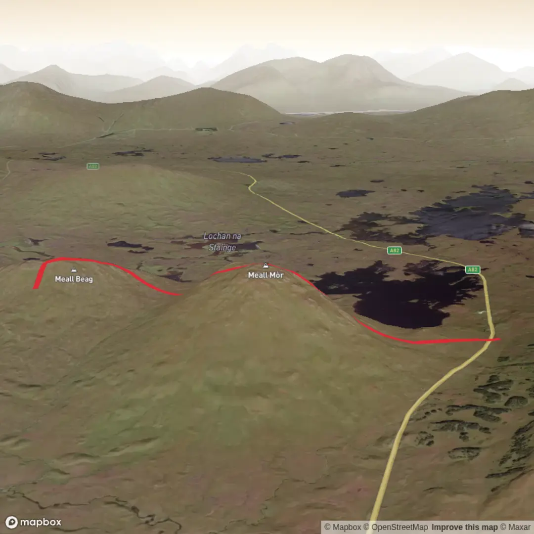 An image depicting the trail A82 - May 22 and its surrounding area.