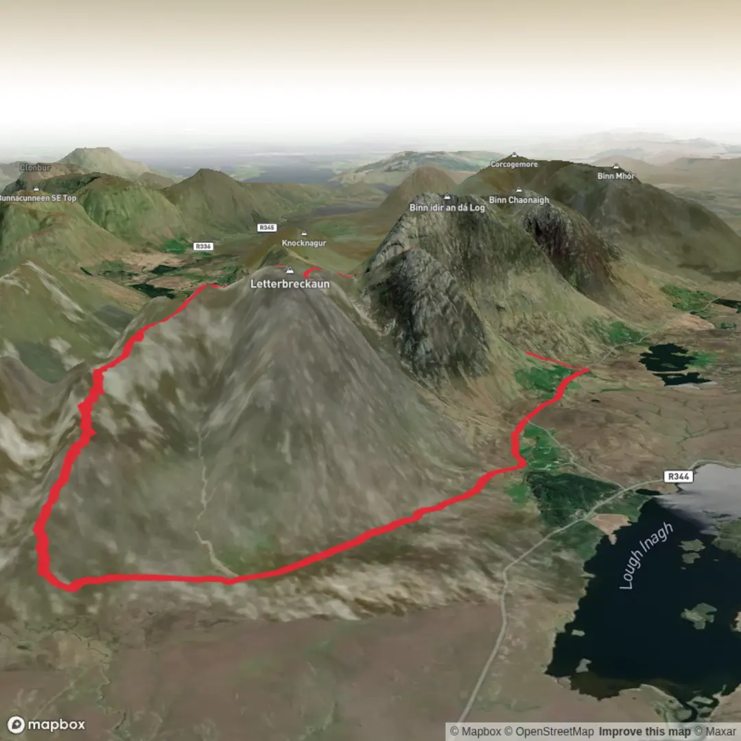 An image depicting the trail Illion and Bricken Loop and its surrounding area.
