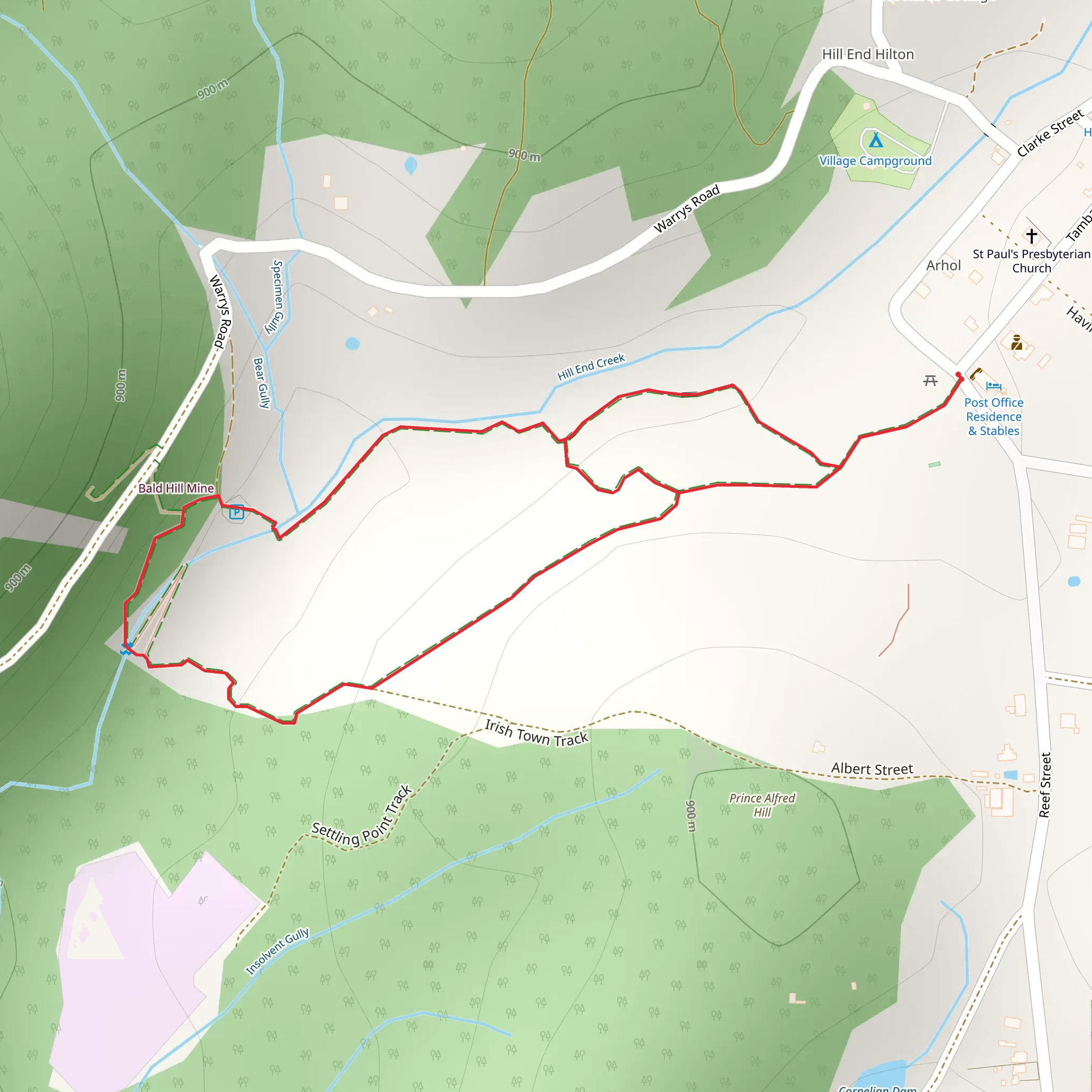 Bald Hill Track mobile static map