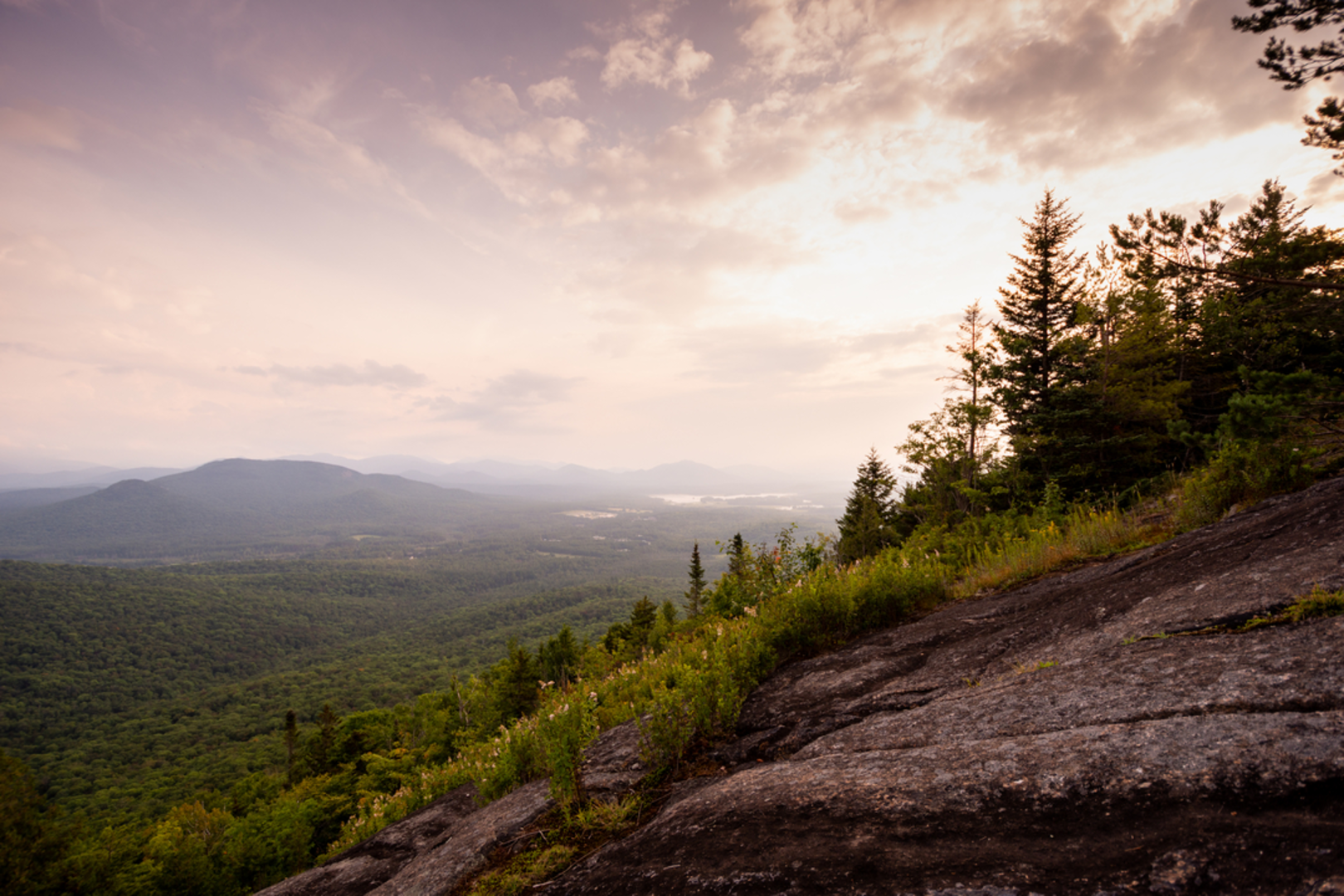 An image depicting the trail Haystack Mountain Trail from Beaver Pond and its surrounding area.