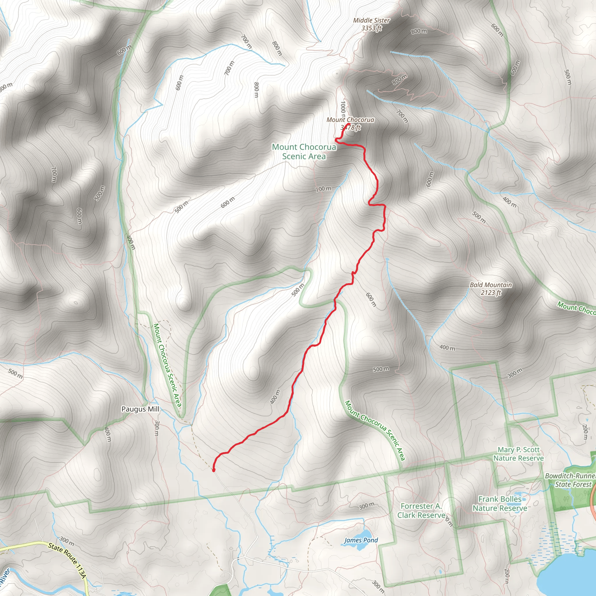 Mount Chocorua via Liberty Trail mobile static map