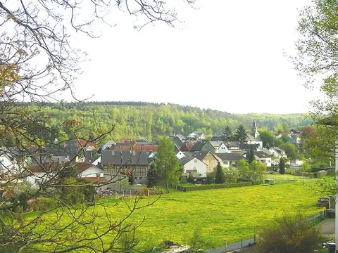 Dorfblick, Hahnberg, Kahlenberg and Langenbach via Rundwanderweg Erfweiler