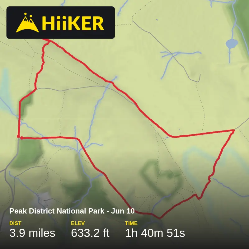 A map preview of the recording High Neb & Stannage Pole.