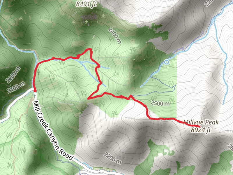 Lambs Canyon Trail and Millvue Peak Trail