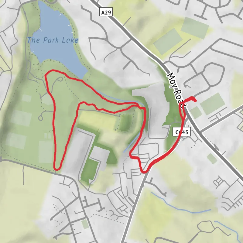 Hike from Mid Ulster mobile static map